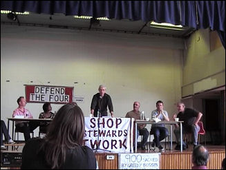 PCS vice-president John McInally addresses the National Shop Stewards Network conference 2009, photo Socialist Party