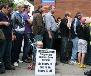 Thomas Cook occupation in Dublin, Ireland - A courageous struggle, photo by Socialist Party Ireland