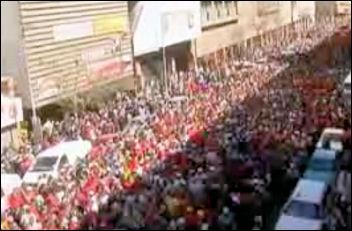 South African workers demonstrate