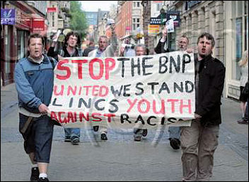 Lincolnshire Youth Fight for Jobs campaigning against the BNP