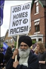 Protest against the BNP, photo Paul Mattsson