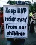 Protest against the BNP, photo Jim Reaves Protest against the BNP, photo Jim Reaves