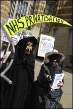 NHS demonstration, photo Paul Mattsson