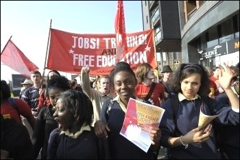 Youth Fight For Jobs march 2 April 2009, photo Paul Mattsson