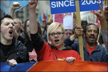 Young women are likely to be at the centre of the coming struggles against cuts, photo Paul Mattsson