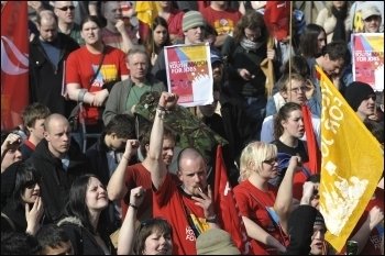 Youth Fight For Jobs march 2 April 2009, photo Paul Mattsson