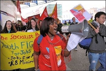 Youth Fight For Jobs march 2 April 2009, photo Paul Mattsson