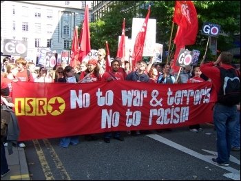 Young people protest against war and terrorism in Manchester 2006, photo Manchester Socialist Party