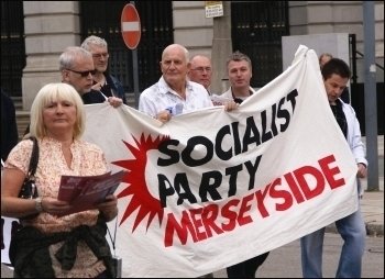 Socialists on the Liverpool Trades Council 'Time to fight back' demo at the TUC conference, photo by Harry Smith