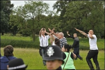 Some of the BNP's finest at the BNP Red White and Blue festival 2009, photo The Socialist