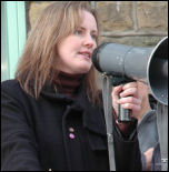 Dr Jackie Grunsell was a Save Huddersfield NHS campaign councillor, photo Alison Hill