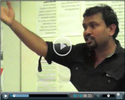Tamil Solidarity and Socialist Students meeting, photo Socialist Party