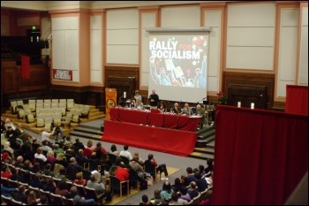 Matt Wrack, Fire Brigades Union (FBU) general secretary, addresses Socialism 2009, photo Rob Emery