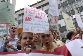 Lewisham edutcation protest, photo Paul Mattsson