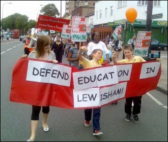 Lewisham edutcation protest, photo Paul Mattsson