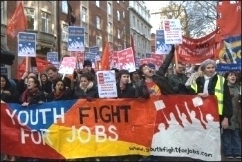 Youth Fight for Jobs Demonstration 28 November 2009, photo Sarah Mayo