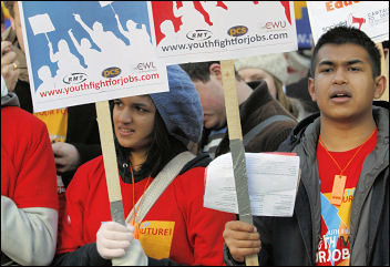 Youth Fight for Jobs demonstration 28 November 2009, photo Aleksandrs Ivanov