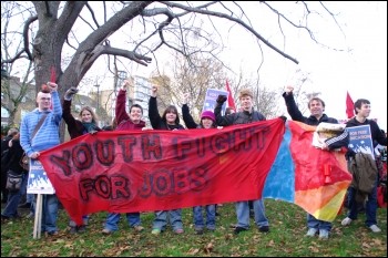 Youth Fight for Jobs demonstration 28 November 2009, photo Rob Emery