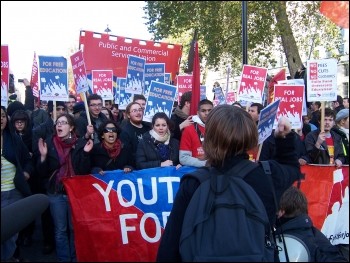 Youth Fight for Jobs demonstration 28 November 2009, photo Dave Carr