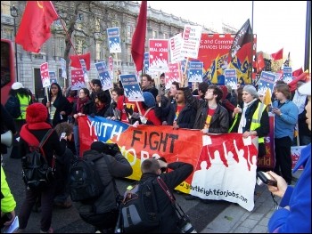 Youth Fight for Jobs demonstration 28 November 2009, photo Dave Carr