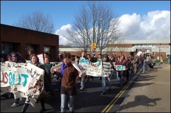Sussex university students demonstrate, photo Socialist Students Sussex university students demonstrate, photo Socialist Students