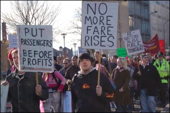 We Want Our Buses Back campaign in South Yorkshire, photo Yorkshire SP