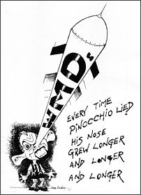 Blair - Pinocchio. Cartoon by Alan Hardman