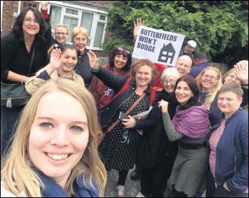 Butterfields tenants and supporters celebrate the campaign's victory, 8.10.16, photo by Sarah Wrack