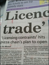 'Contraints' - misspelt headline due to strike photo Mark Lotinga/Twitter