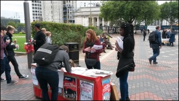 Campaigning in support of Jeremy Corbyn in Birmingham photo Birmingham Socialist Party, photo Birmingham Socialist Party