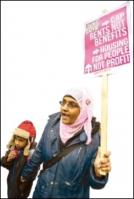 Marching against the housing crisis, photo Paul Mattsson