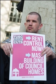 Protesting against the effects of the housing crisis, photo by Paul Mattsson