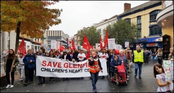 Glenfield heart unit demo 29.10.16, photo by Steve Score Glenfield heart unit demo 29.10.16, photo by Steve Score
