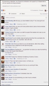 Facebook users didn't hold back when the Guardian was last advertising 'membership'...