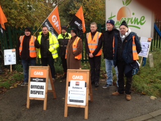 Tangerine picket line 9 November 2016 photo Nigel Smith