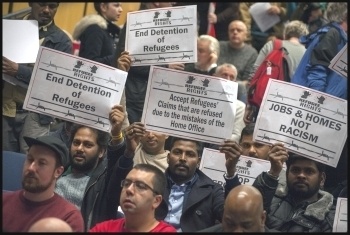 Refugee Rights campaigners at Socialism 2016, photo Paul Mattsson