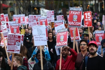 Seattle protest in November against Trump's victory, called by Socialist Alternative, photo Socialist Alternative