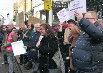 Medway Justice for Homeless People protest photo Ivor Riddell