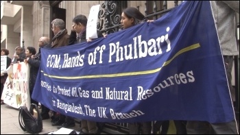 Protest outside the AGM of Global Coal Management Resources on 15 December, London, photo by P Mason Protest outside the AGM of Global Coal Management Resources on 15 December, London, photo by P Mason
