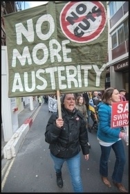 Marching against austerity, photo Paul Mattsson