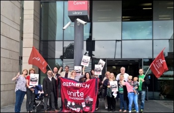 Unite members  in Greenwich, July 2016