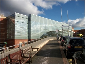 Worcestershire Royal Hospital has been at the centre of the winter NHS crisis following several deaths, photo by Mr M Evison (Creative Commons)
