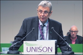 Unison's right-wing general secretary Dave Prentis, photo Paul Mattsson