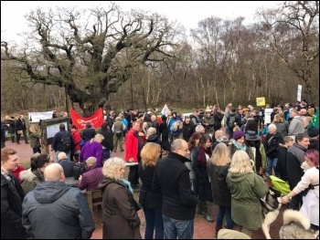 Anti-fracking protesters, Sherwood Forest, 7.1.16, photo by Jane Crowter