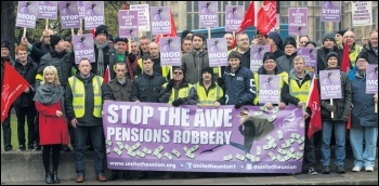 Atomic Weapons Establishment strike rally, photo by Unite the Union