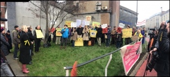 Sheffield - Trees  court protest , photo by A Tice