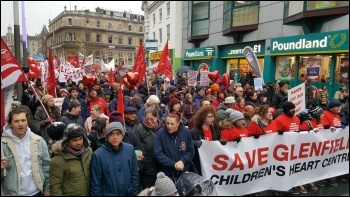 March to defend Glenfield heart unit 11 February 2017 photo Steve Score