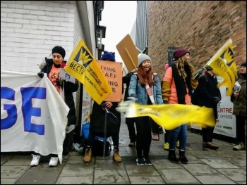 Crouch End picket line photo A Living Wage for Ritzy Staff