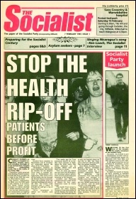 Issue 1 of the Socialist campaigned against the privatisation of the NHS