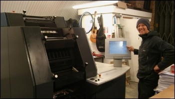 Martin with the press photo Socialist Party